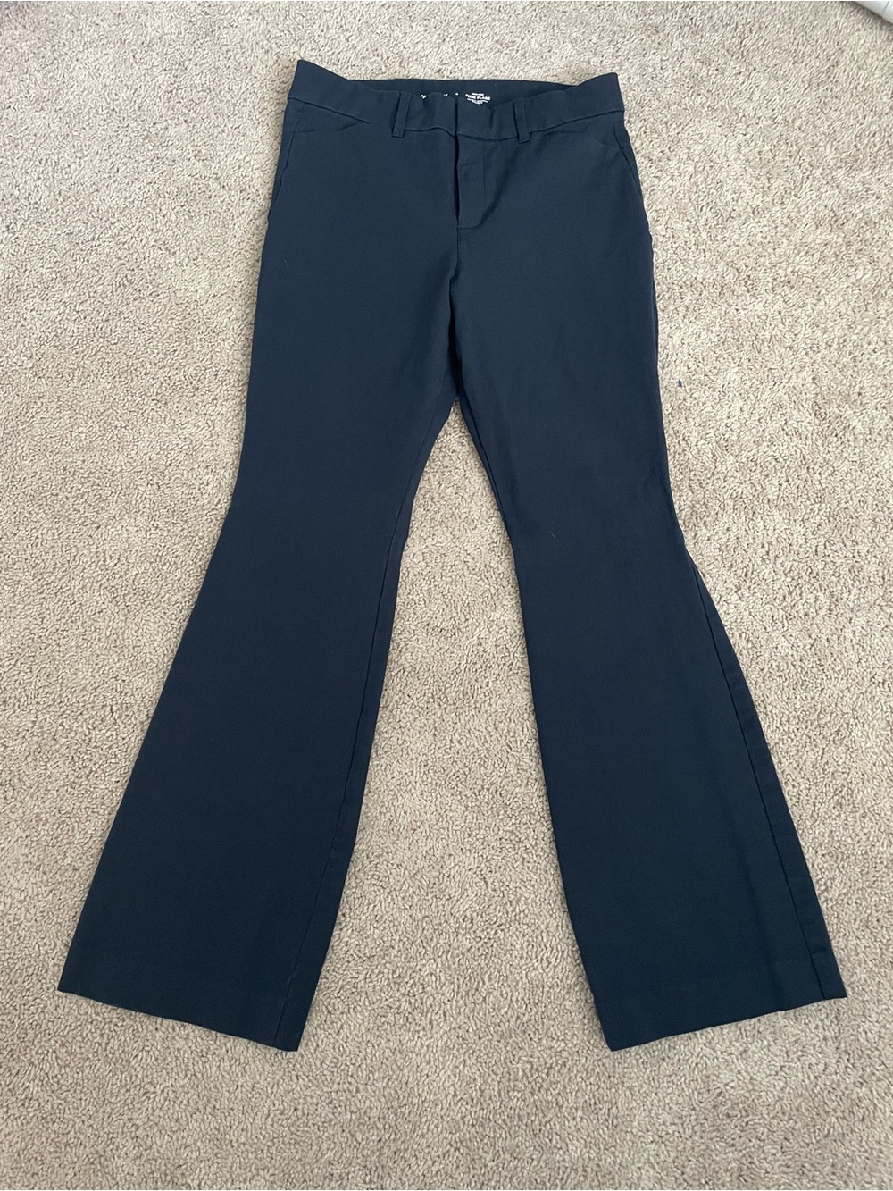 Old Navy Pixie Flare High-Rise Secret-Smooth Pants Navy Blue Size 8